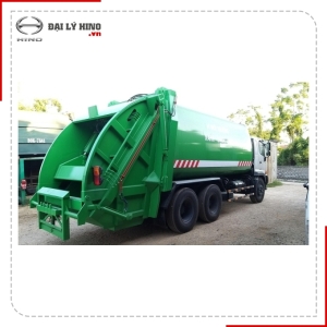 XE ÉP RÁC 20 KHỐI HINO FM8JN7A - MÁNG NẠP RÁC LIỀN THÙNG