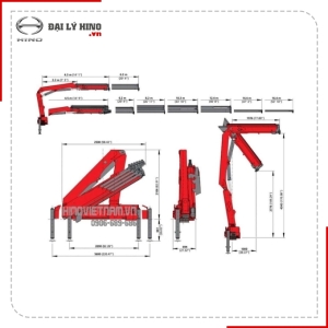XE TẢI CẨU 13.9 TẤN HINO FL8JW7A GẮN CẨU XẾP SANY PALFINGER SPK10000A